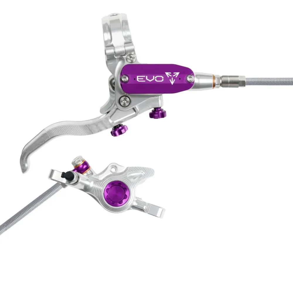 HOPE TECH 4 EVO X2 PM Aviation Achterrem Zilver/Paars