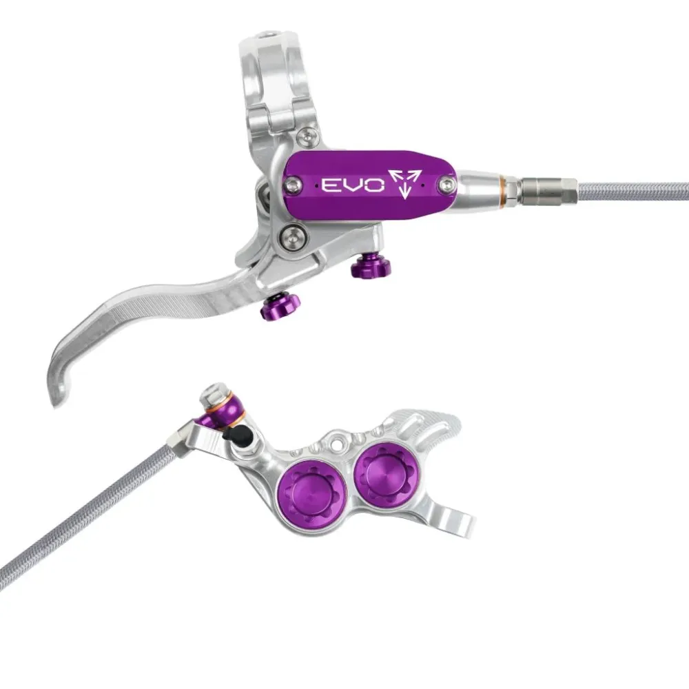 HOPE TECH 4 EVO GR4 Luchtvaart Achterrem Zilver/Paars