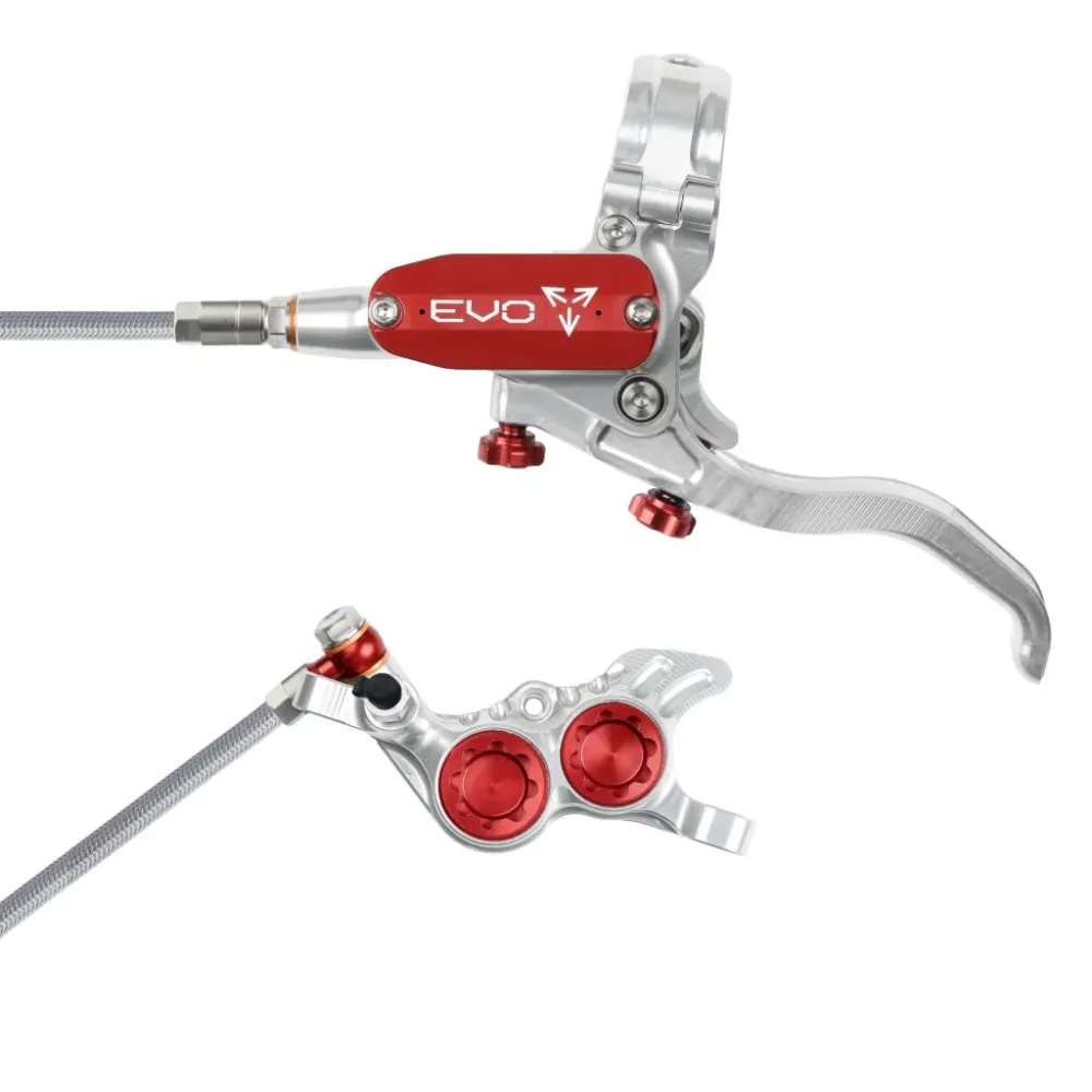 HOPE TECH 4 EVO GR4 Luchtvaart Voorrem Zilver/Rood