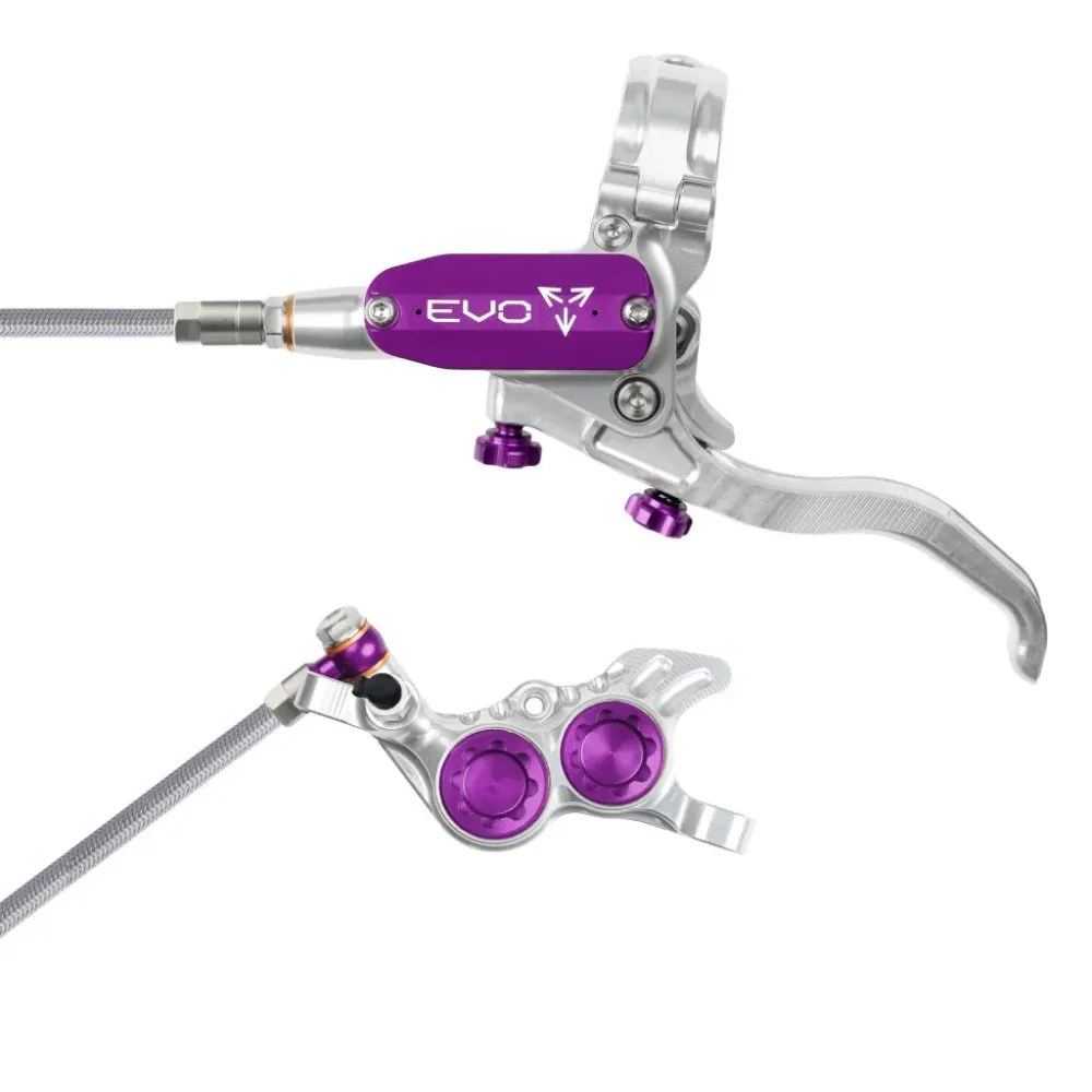 HOPE TECH 4 EVO GR4 Luchtvaart Voorrem Zilver/Paars