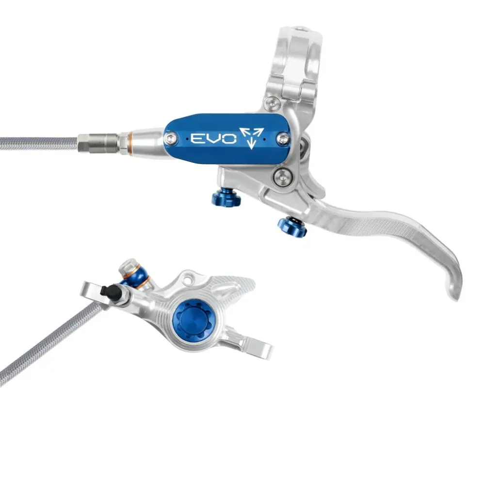 HOPE TECH 4 EVO X2 PM Luchtvaart Voorrem Zilver/Blauw