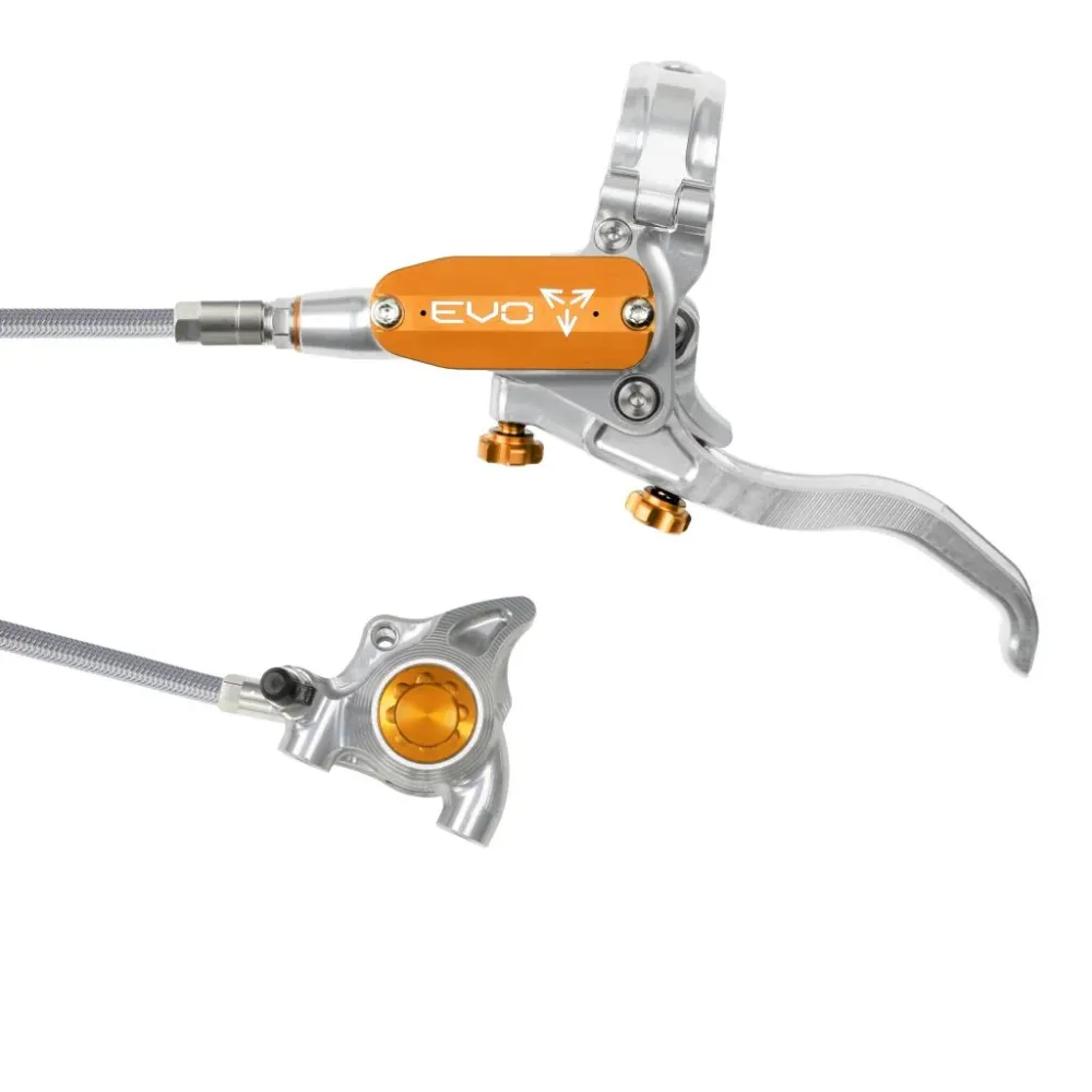 HOPE TECH 4 EVO X2 FM Luchtvaart Voorrem Zilver/Oranje