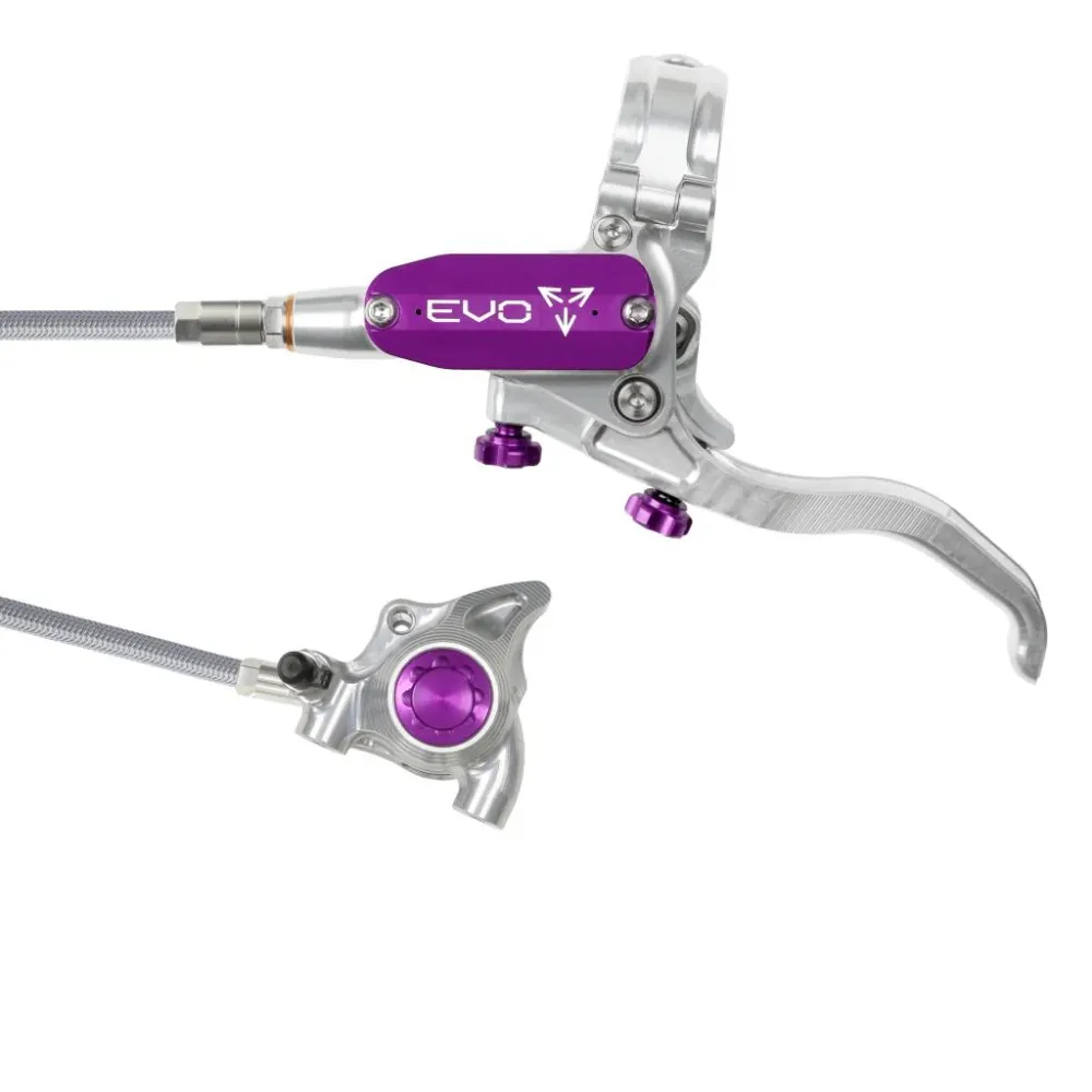 HOPE TECH 4 EVO X2 FM Luchtvaart Voorrem Zilver/Paars