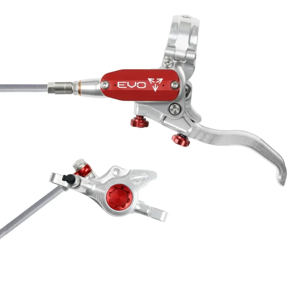 HOPE TECH 4 EVO X2 PM Luchtvaart Voorrem Zilver/Rood