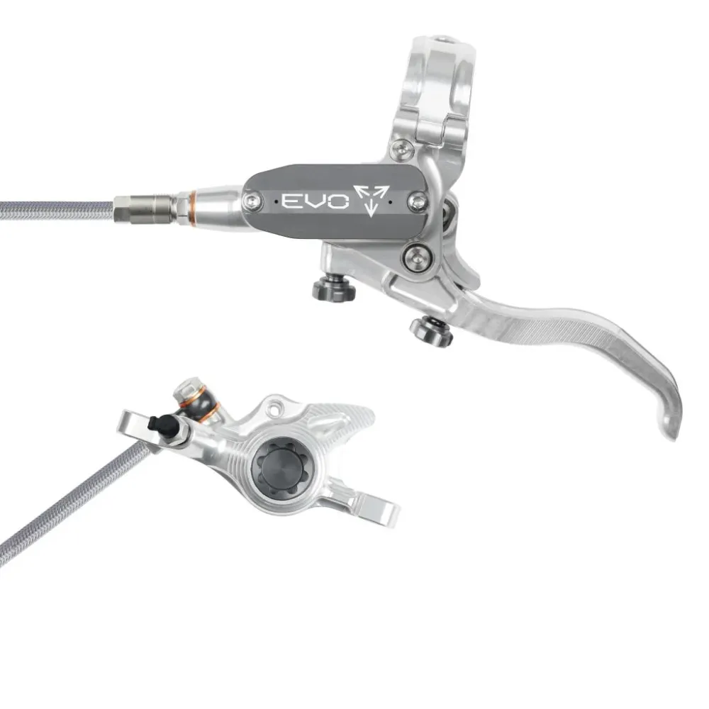 HOPE TECH 4 EVO X2 PM Luchtvaart Voorrem Zilver/Rook