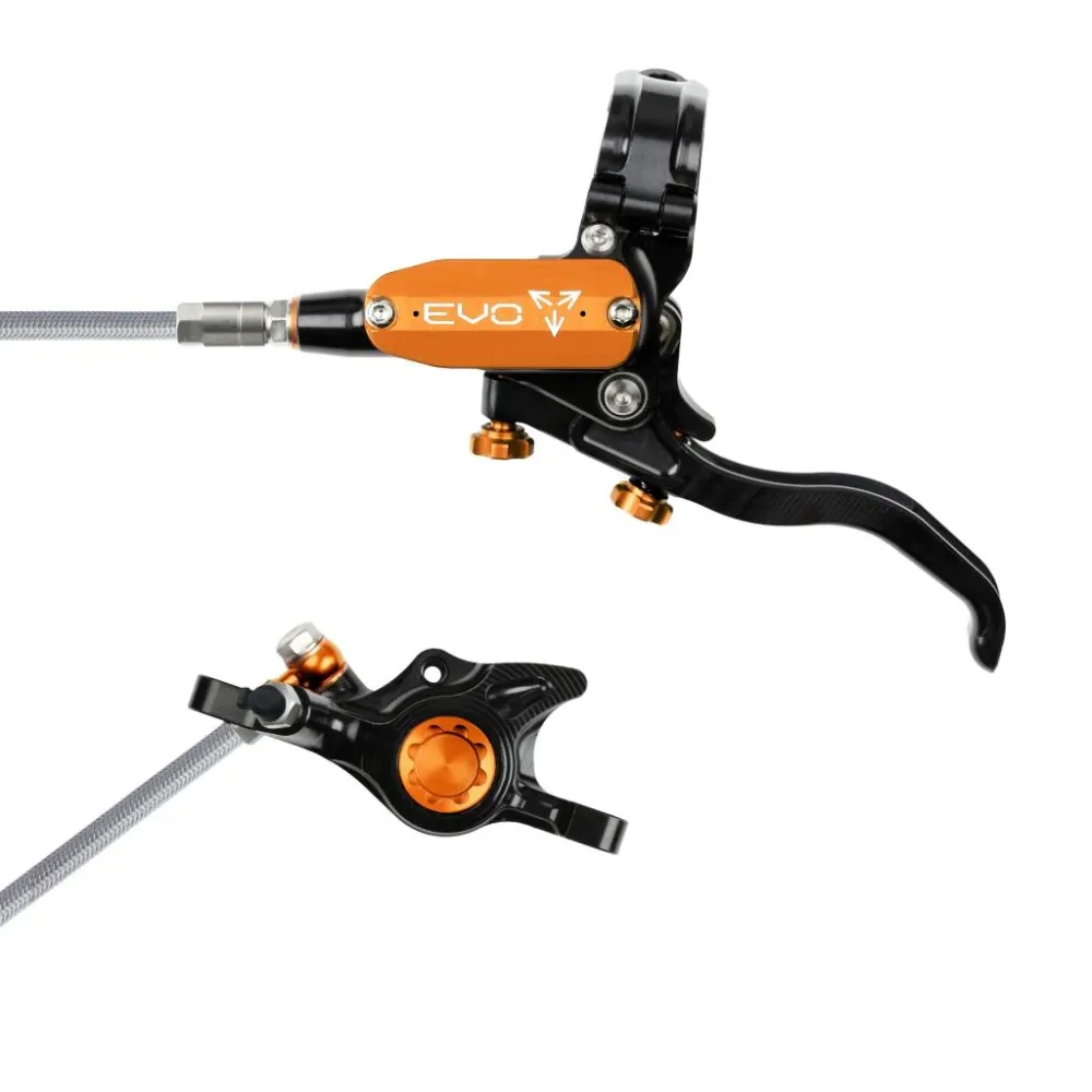 HOPE TECH 4 EVO X2 PM Luchtvaart voorrem Zwart/Oranje