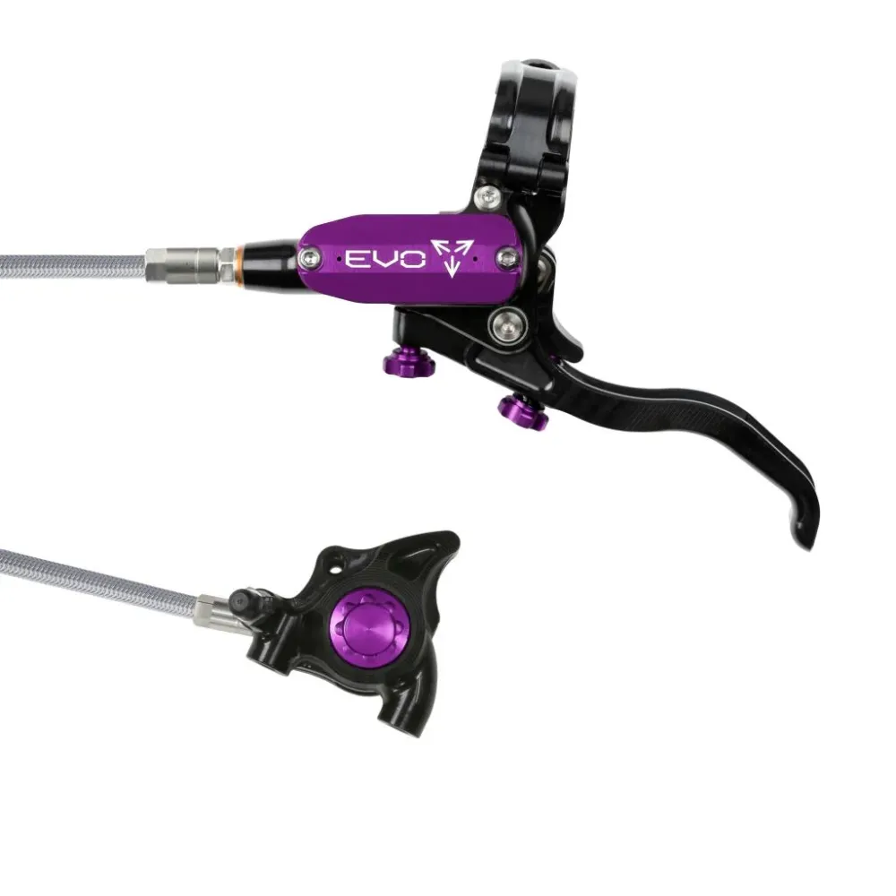 HOPE TECH 4 EVO X2 FM Luchtvaart Voorrem Zwart/Paars