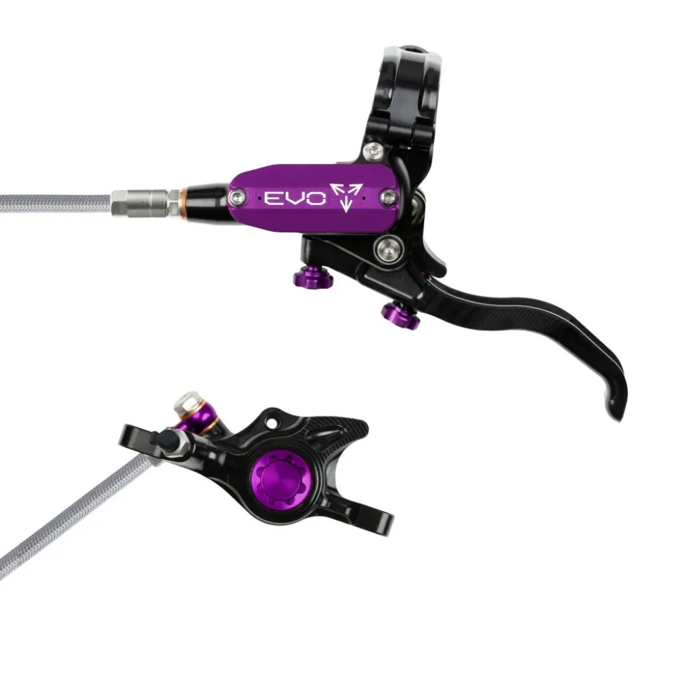 HOPE TECH 4 EVO X2 PM Luchtvaart Voorrem Zwart/Paars