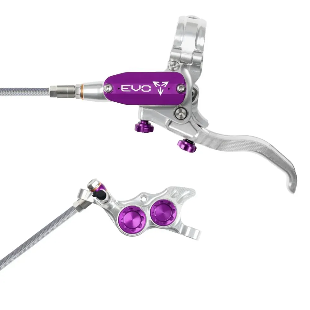 HOPE TECH 4 EVO TR4 Luchtvaart Voorrem Zilver/Paars
