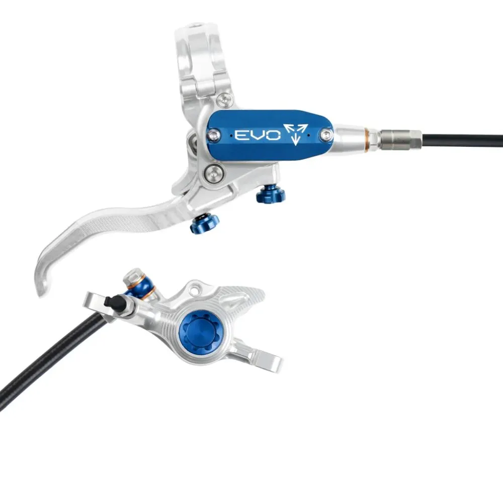 HOPE TECH 4 EVO X2 PM Zilver/Blauw Achterrem