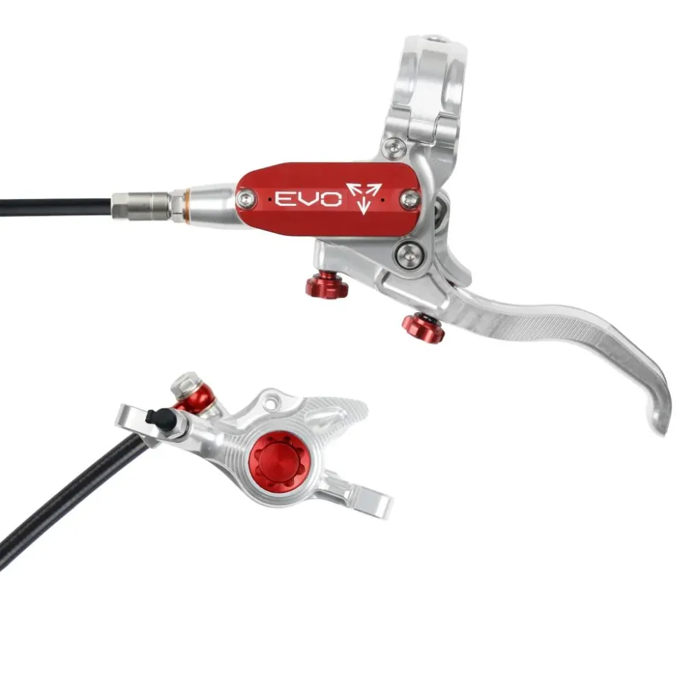 HOPE TECH 4 EVO X2 PM Zilver/Rood Voorrem