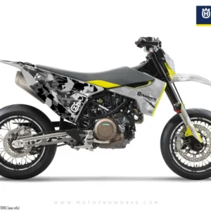 Husqvarna 701 GRAPHICS - "Flake" (Grijs/Zwart)