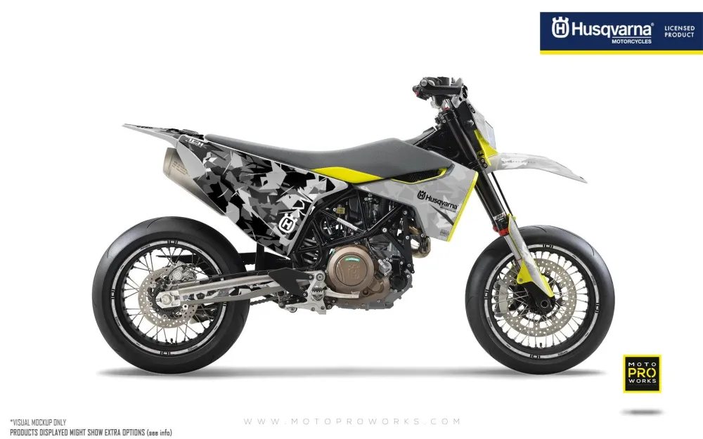 Husqvarna 701 GRAPHICS - "Flake" (Grijs/Zwart)