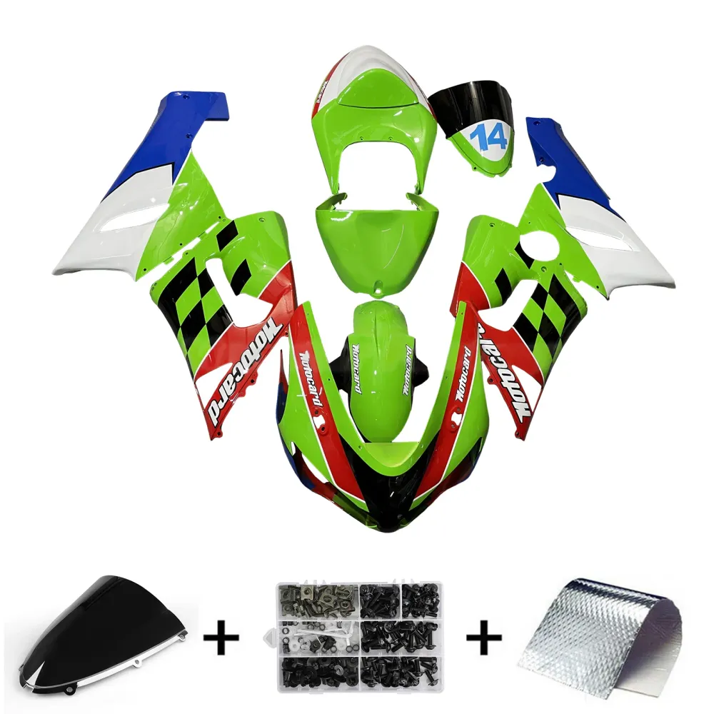 Injectiekuipset carrosserie kunststof ABS geschikt voor Kawasaki ZX6R 636 2005-2006