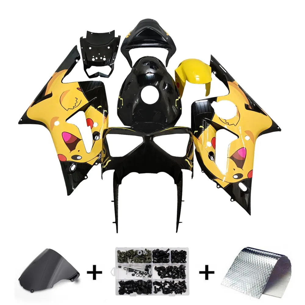 Injectiekuipset carrosserie kunststof ABS geschikt voor Kawasaki ZX6R 636 2003-2004