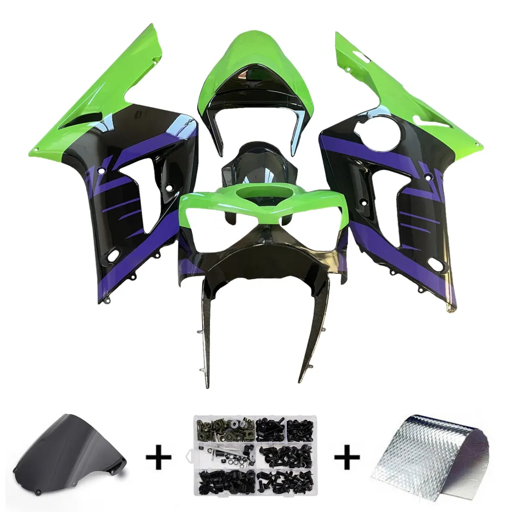 Injectiekuipset carrosserie kunststof ABS geschikt voor Kawasaki ZX6R 636 2003-2004