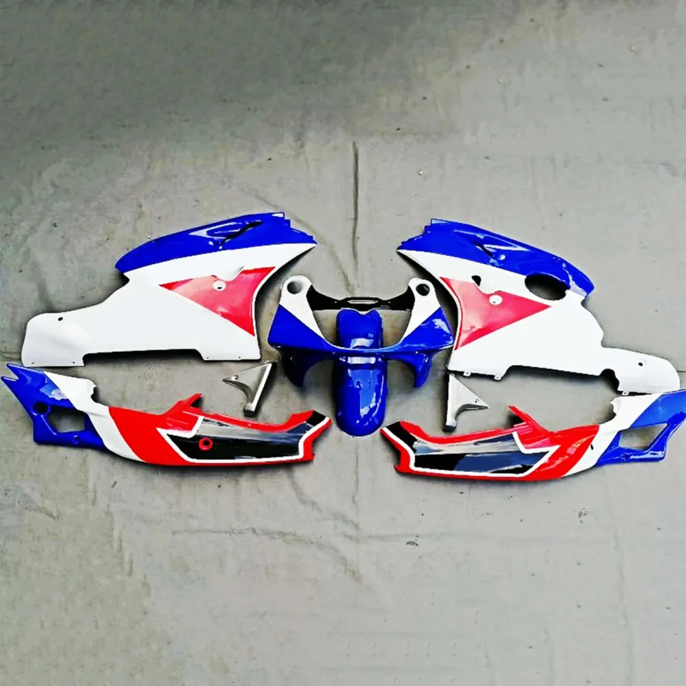 Amotopart 1992-1996 ZXR400 Kawasaki Blue & Red Fairing Kit