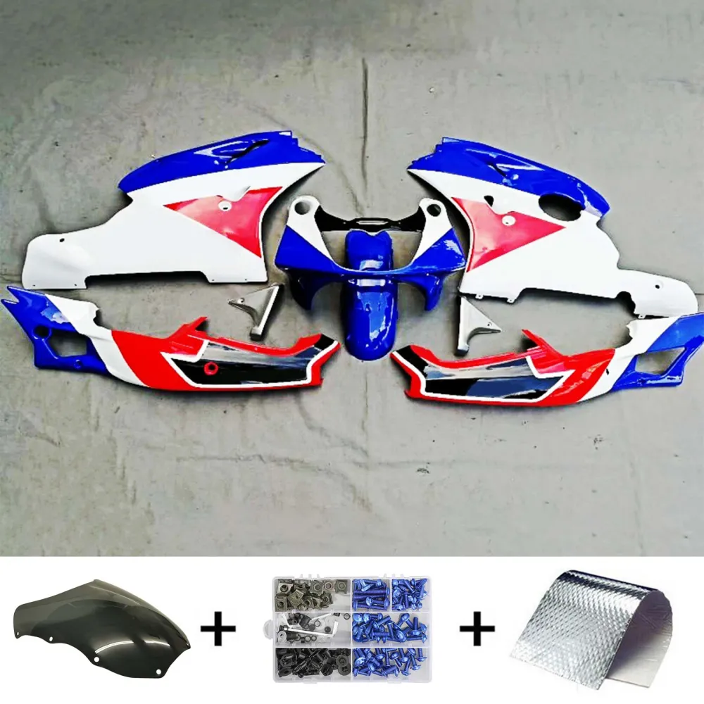 Amotopart 1992-1996 ZXR400 Kawasaki Blue & Red Fairing Kit