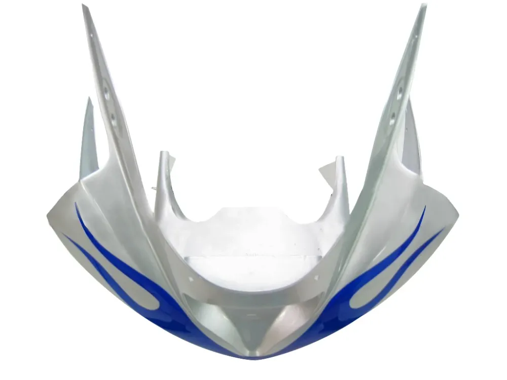 Amotopart 2003-2004 Kawasaki ZX6R Kuip Zilver&Bblauwe vlammenset