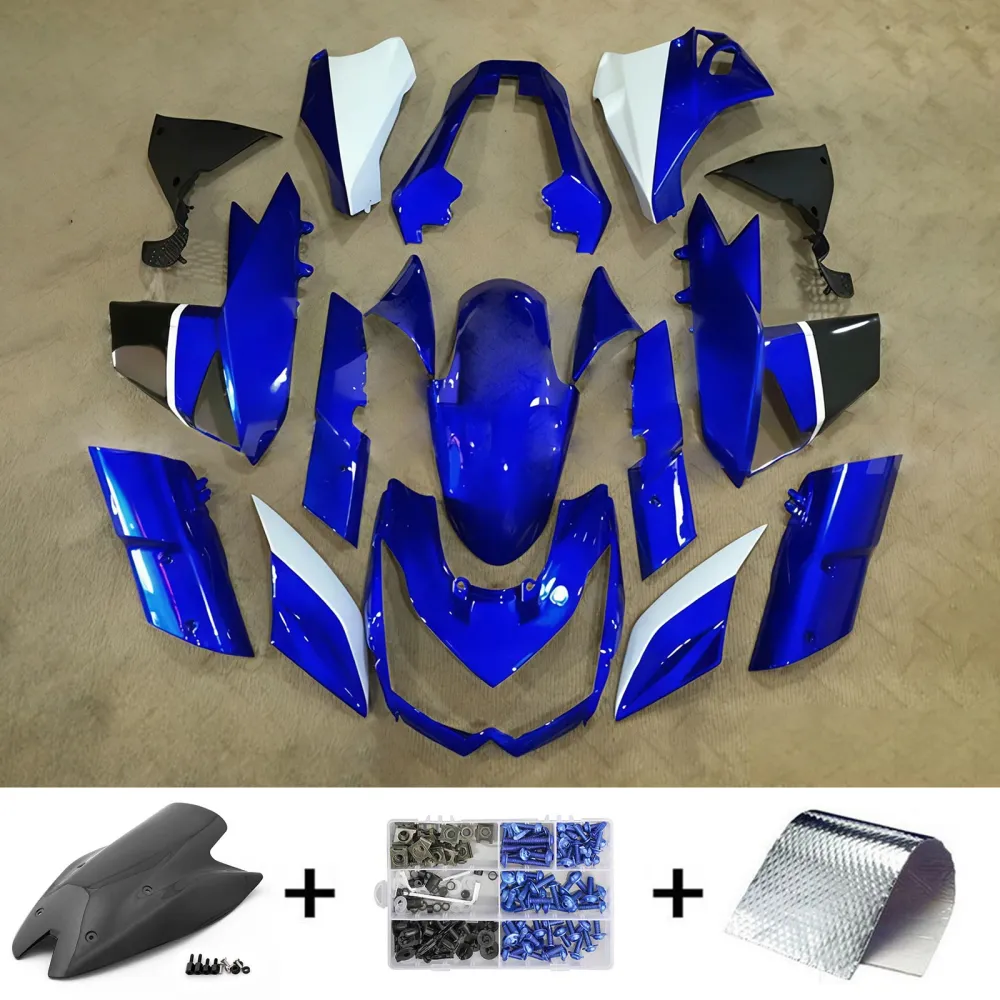 Amotopart 2010-2013 Z1000 Kawasaki Blue & Green Fairing Kit