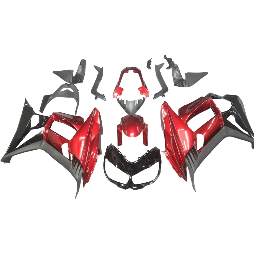 Amotopart 2010-2015 Z1000SX Kawasaki Red & Black Fairing Kit