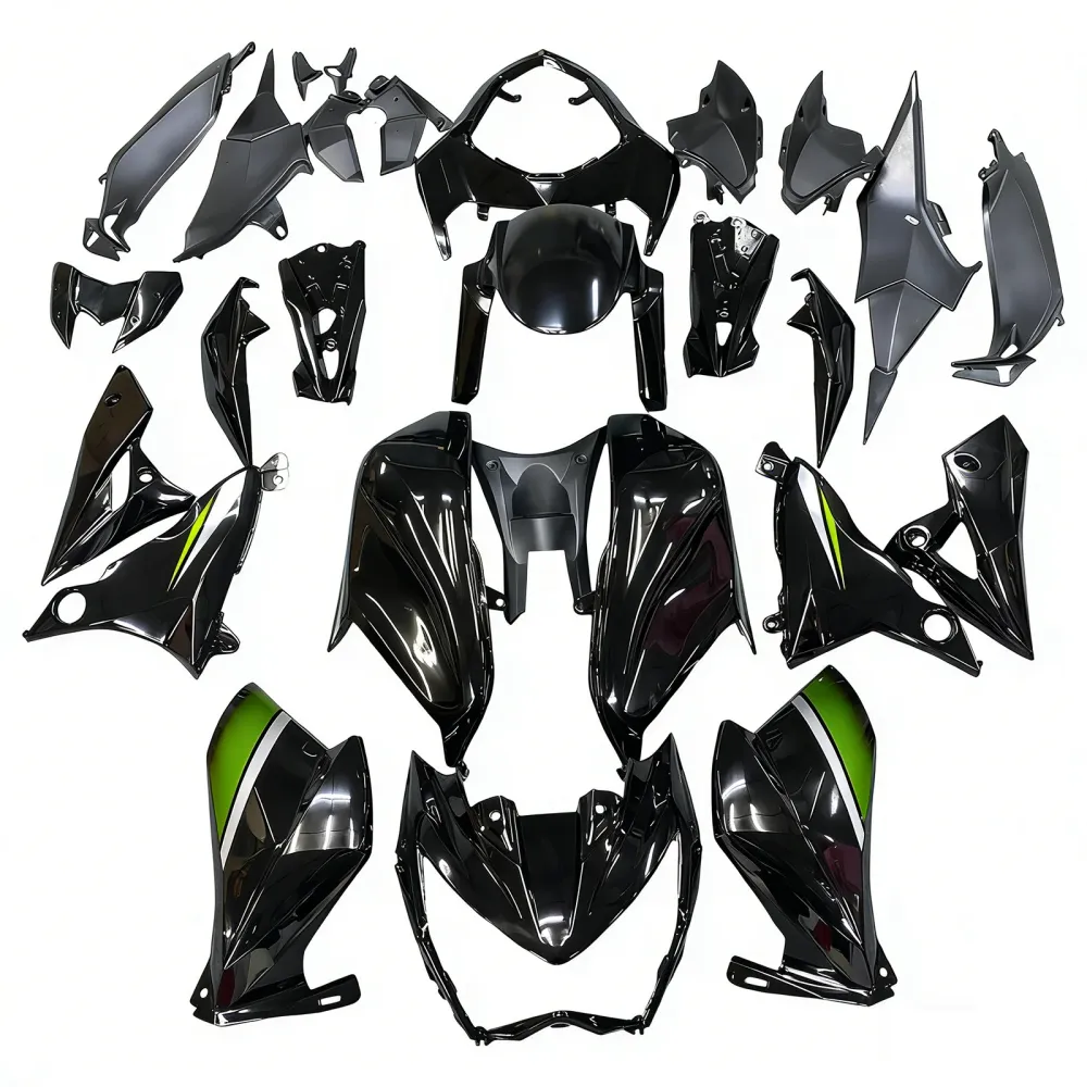 Amotopart 2013-2018 Kawasaki Z800 Green & Mat Black Fairing Kit