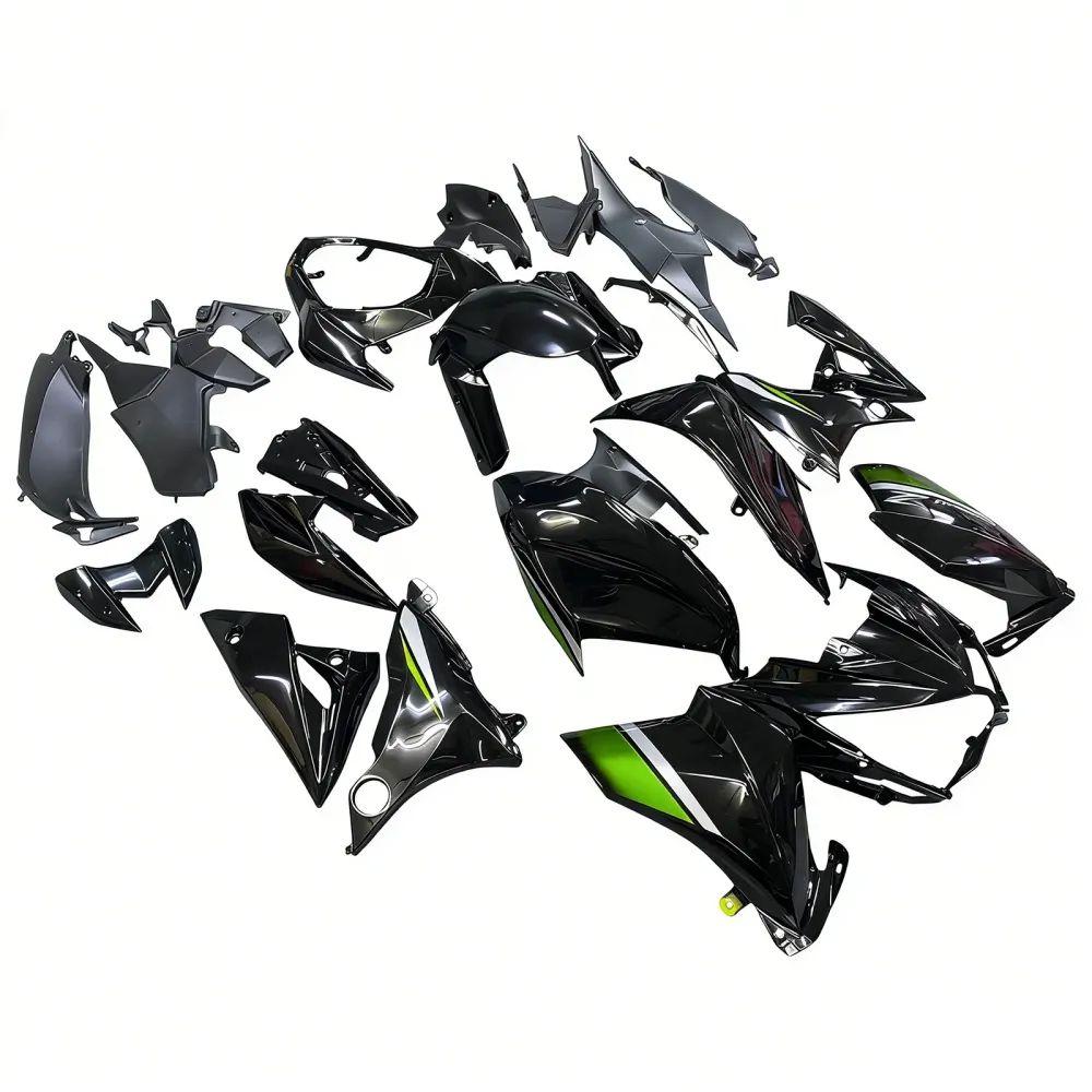 Amotopart 2013-2018 Kawasaki Z800 Green & Mat Black Fairing Kit