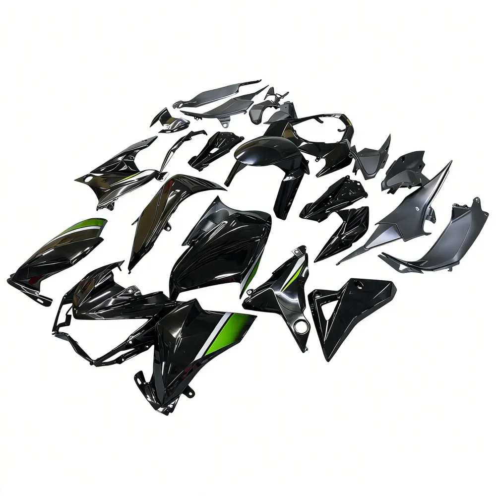 Amotopart 2013-2018 Kawasaki Z800 Green & Mat Black Fairing Kit