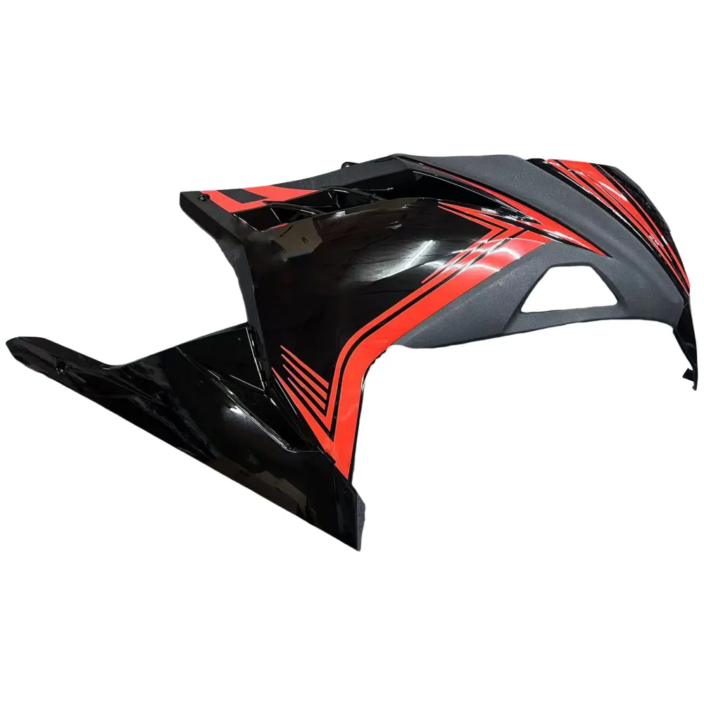 Amotopart 2013-2024 Kawasaki EX300/Ninja300 Black & Orange Fairing Kit