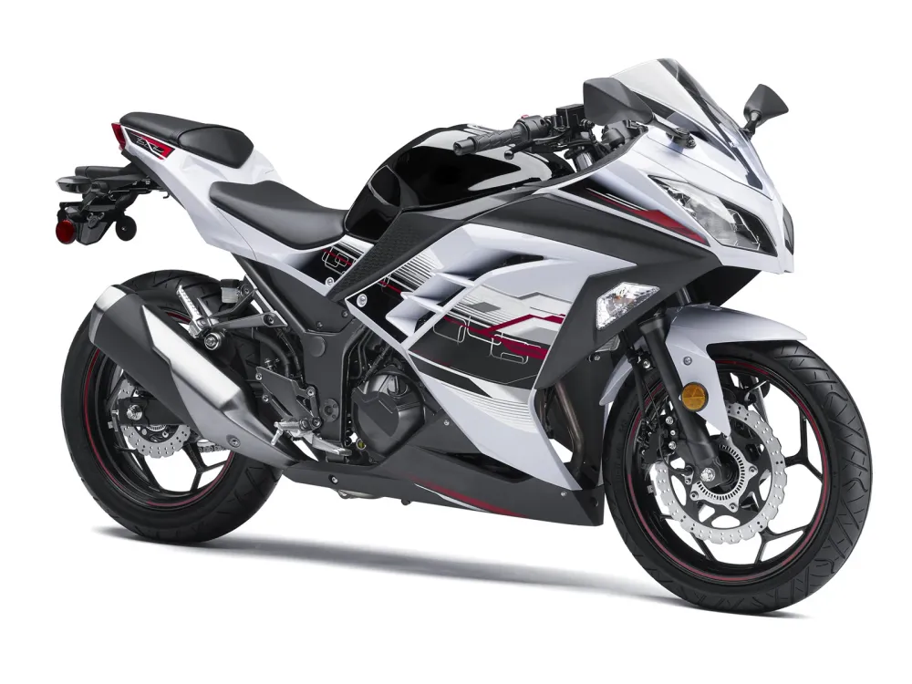Amotopart 2013-2024 Kawasaki EX300R Fairing White & Black Kit