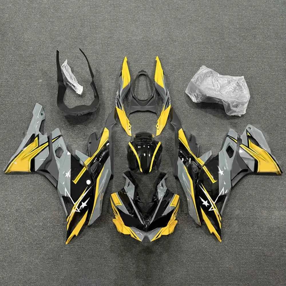 Amotopart 2019-2026 Ninja ZX-25R ZX-4R ZX-4RR Kawasaki Grijs&YGele kuipset