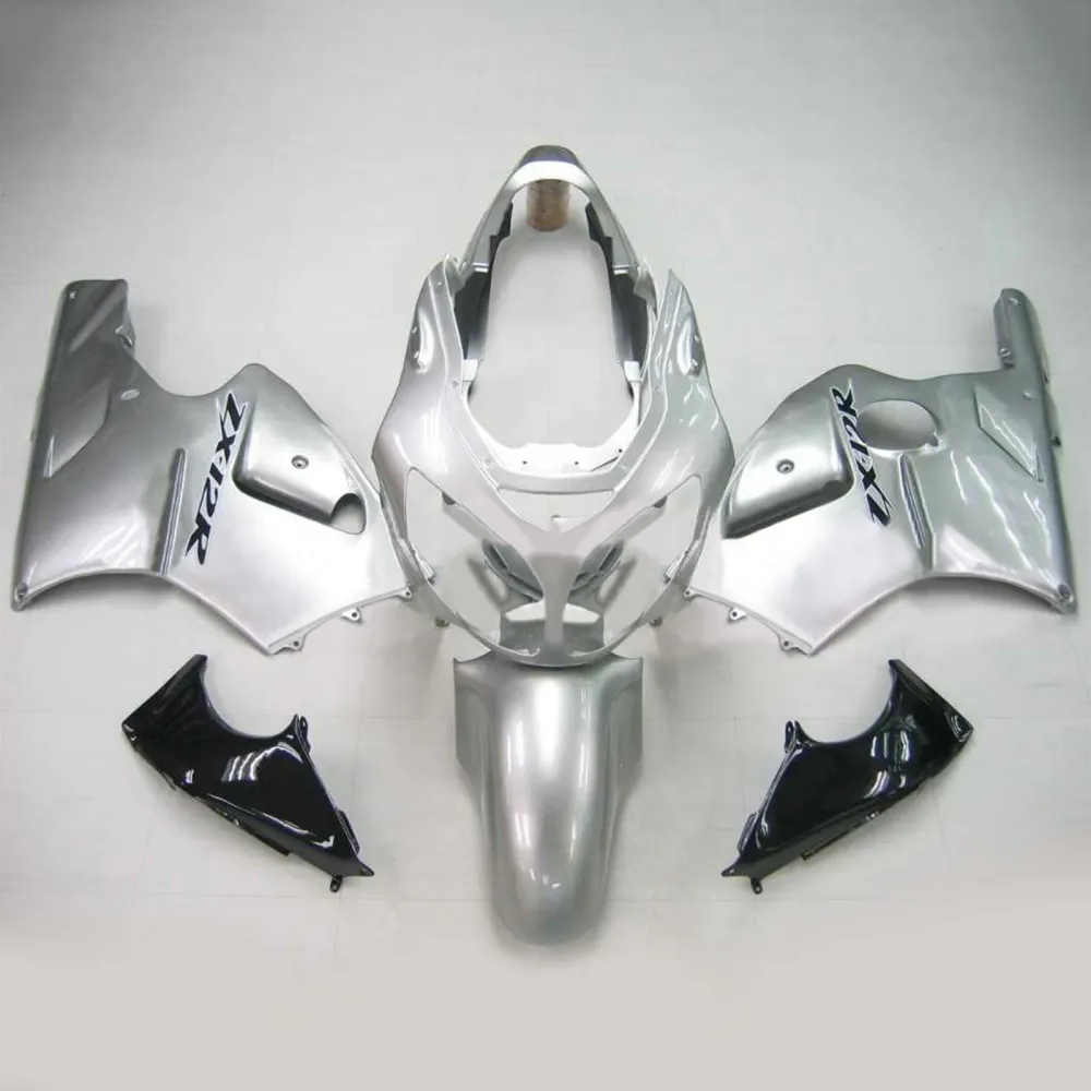 Amotopart Kawasaki 2000-2001 ZX12R zilverkleurige kuipset