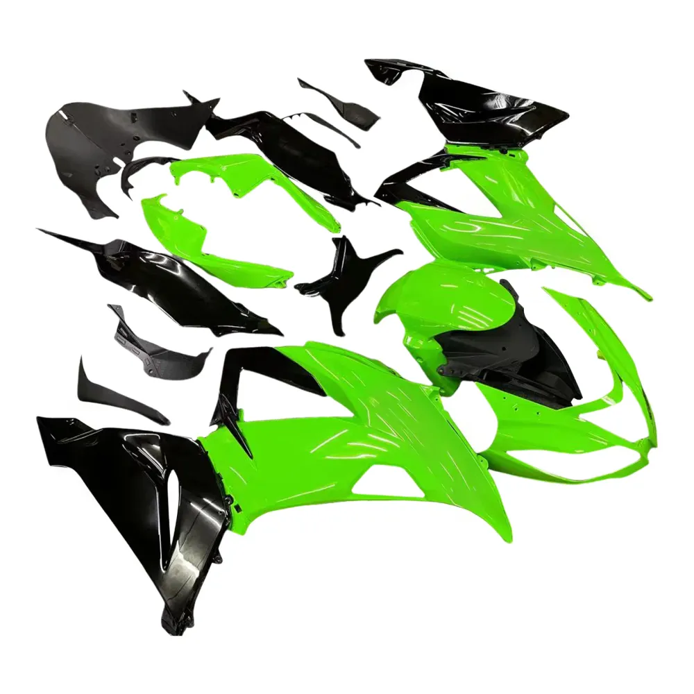 Amotopart Kawasaki 2013-2018 ZX6R 636 Green Black Fairing Kit