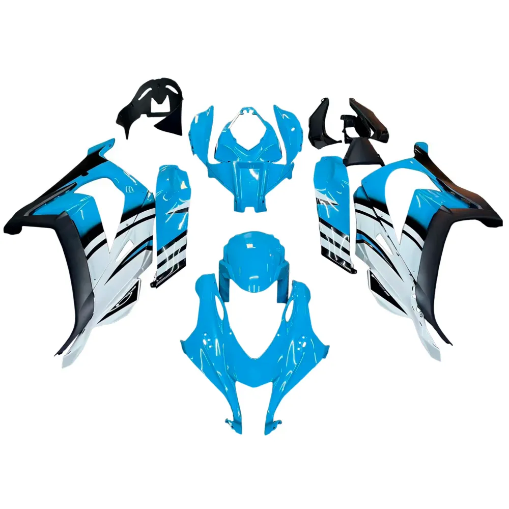 Amotopart Kawasaki 2016-2020 ZX10R blauw-witte kuipset