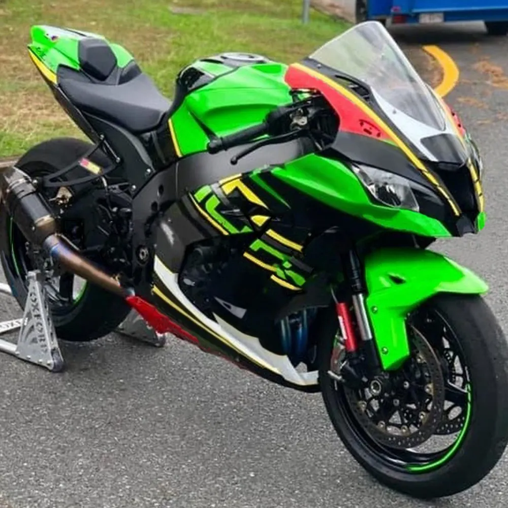 Amotopart Kawasaki 2016-2020 ZX10R groen-zwarte kleurenmix kuipset