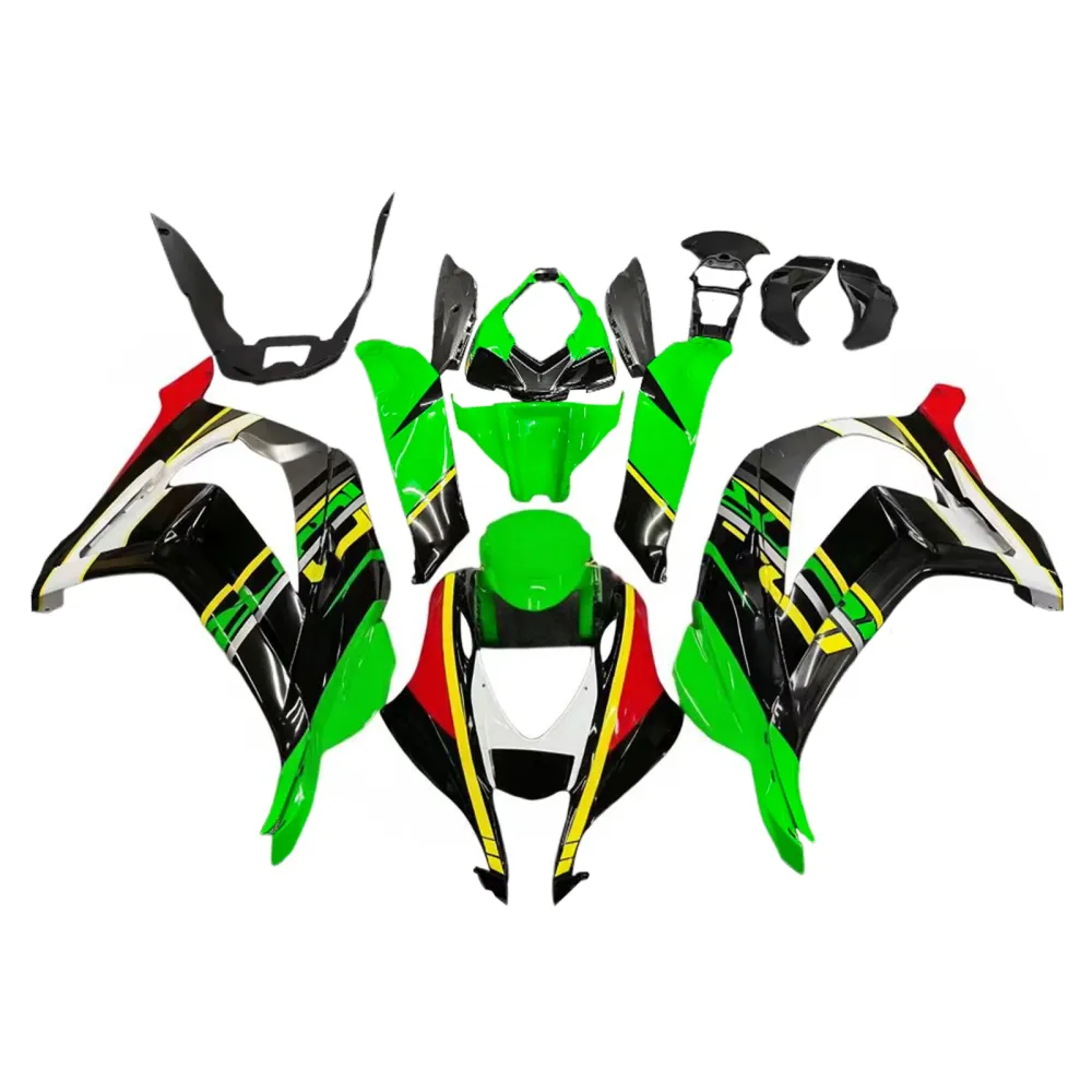 Amotopart Kawasaki 2016-2020 ZX10R groen-zwarte kleurenmix kuipset