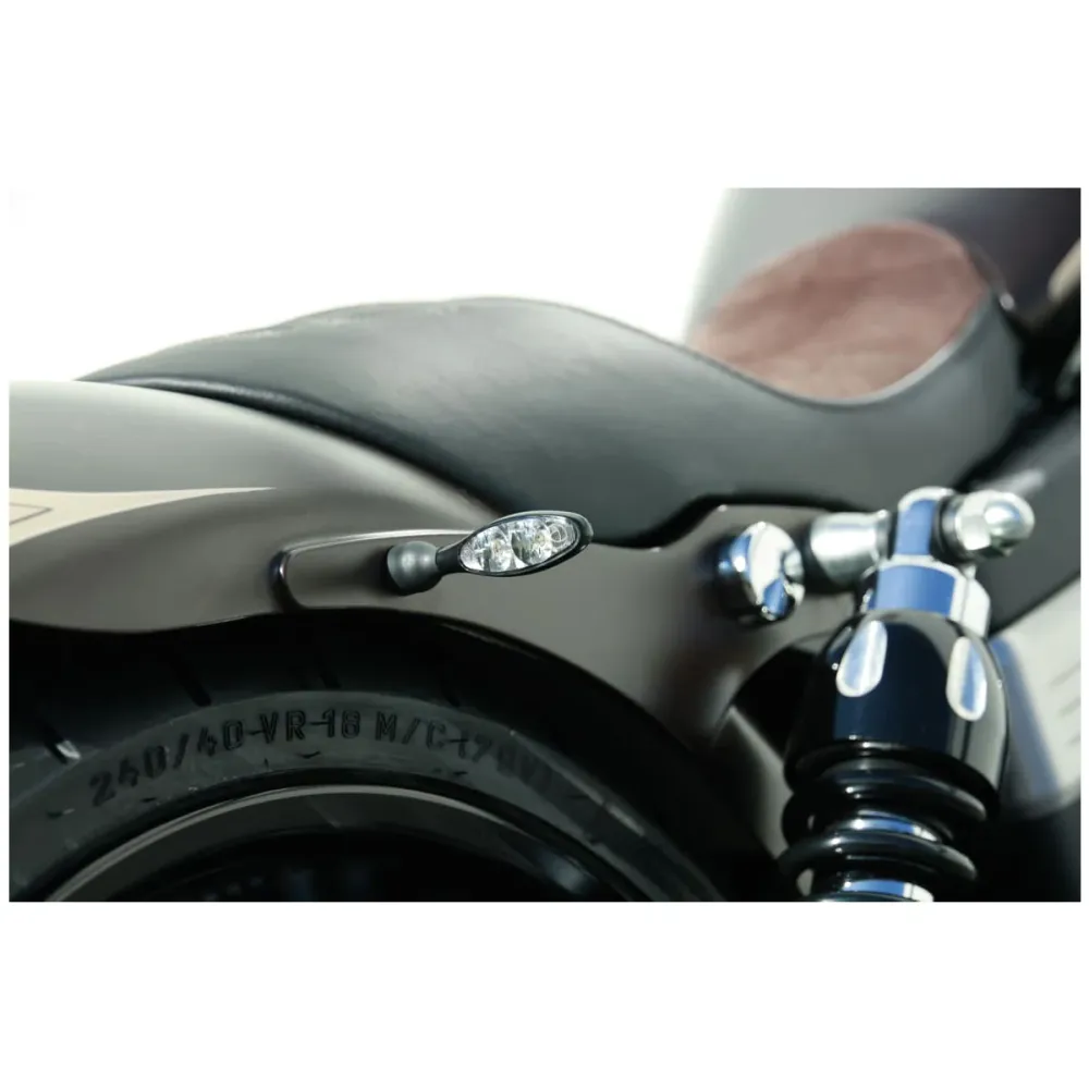 Kellermann Micro 1000 DF 3 1 Mini LED Motorfiets Achterlicht / Knipperlicht Zwart