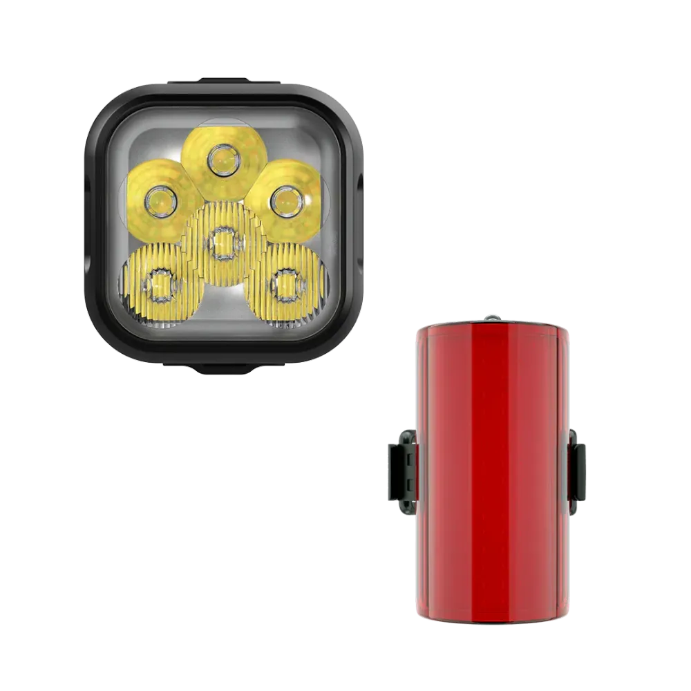 Knog Blinder Pro 1300 + Cobber Mid Rear Twinpack fietsverlichting set