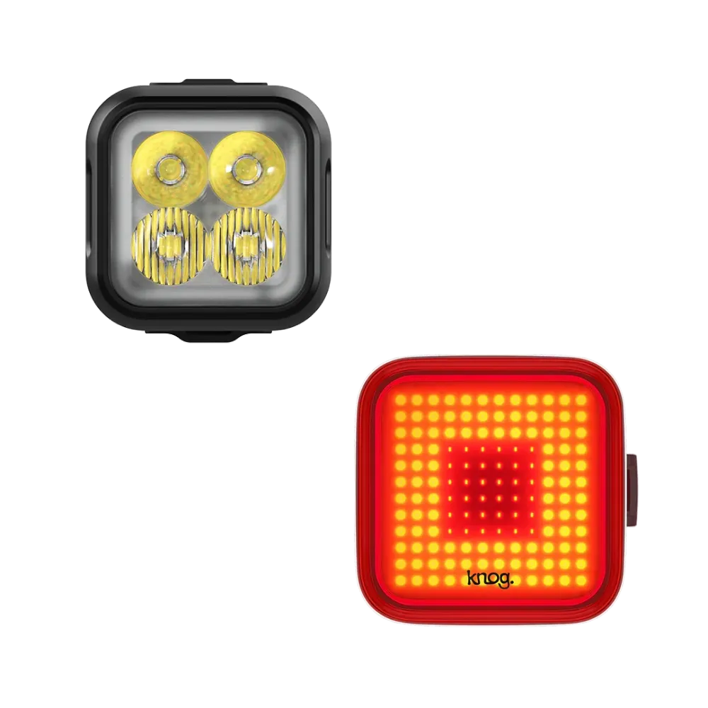 Knog Blinder Pro 900 + Blinder Square Rear Twinpack fietsverlichting set
