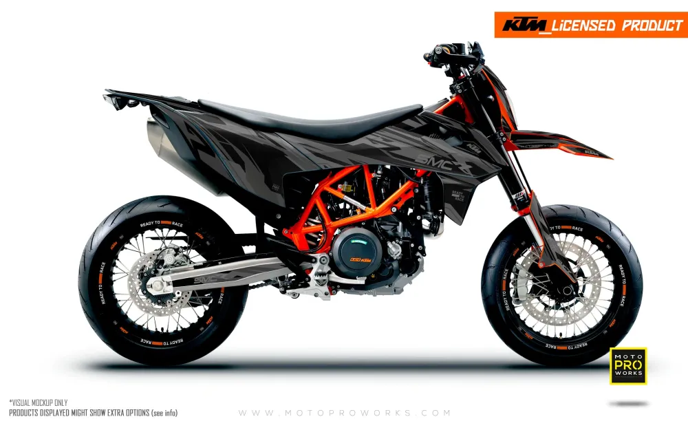 KTM 690 SMC-R GRAPHICS - "Ripple" (Zwart)