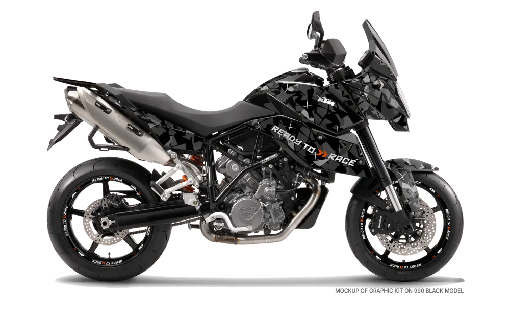 KTM 990 SM / SMR / SMT GRAPHICS - "Flake" (Zwart)
