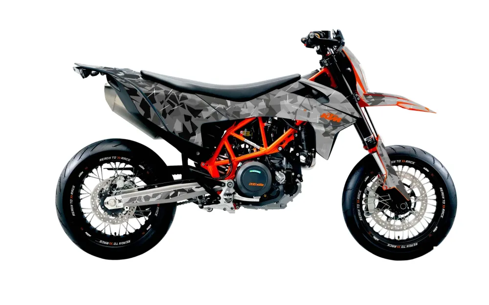 KTM GRAPHICS - 690 SMC-R "Flake" (Zwart/Grijs)