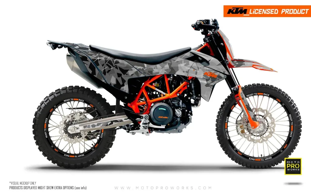 KTM GRAPHICS - 690 SMC-R "Flake" (Zwart/Grijs)