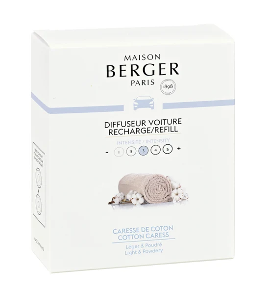 Maison Berger Autoparfum Navulling Cotton Caress - 2 Stuks