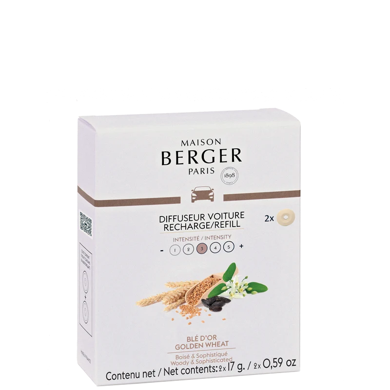 Maison Berger Autoparfum navulling 2 stuks Blé d'Or