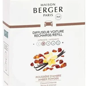 Maison Berger Navulling Autoparfum Amber powder - 2 stuks