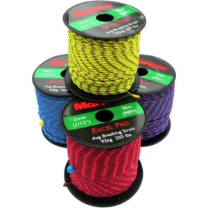 Marlow Excel Pro 2mm 110 kg Dubbelgevlochten trimlijn voor de dinghy zeiler op rol
