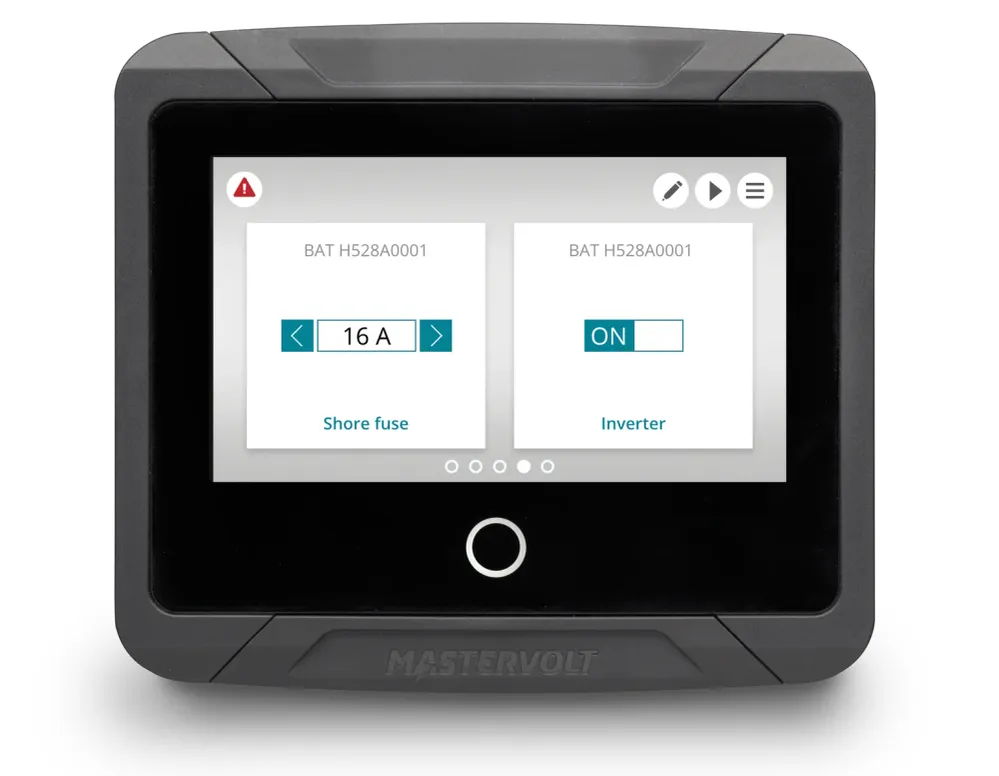 Mastervolt EasyView 5 systeemmonitor voor bediening Mastervolt systeem