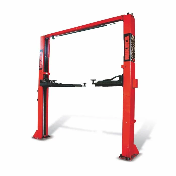 Elevador 2 postes asimétrico con travesaño 4,536 kg Modelo: EA-10000 Marca MIKELS