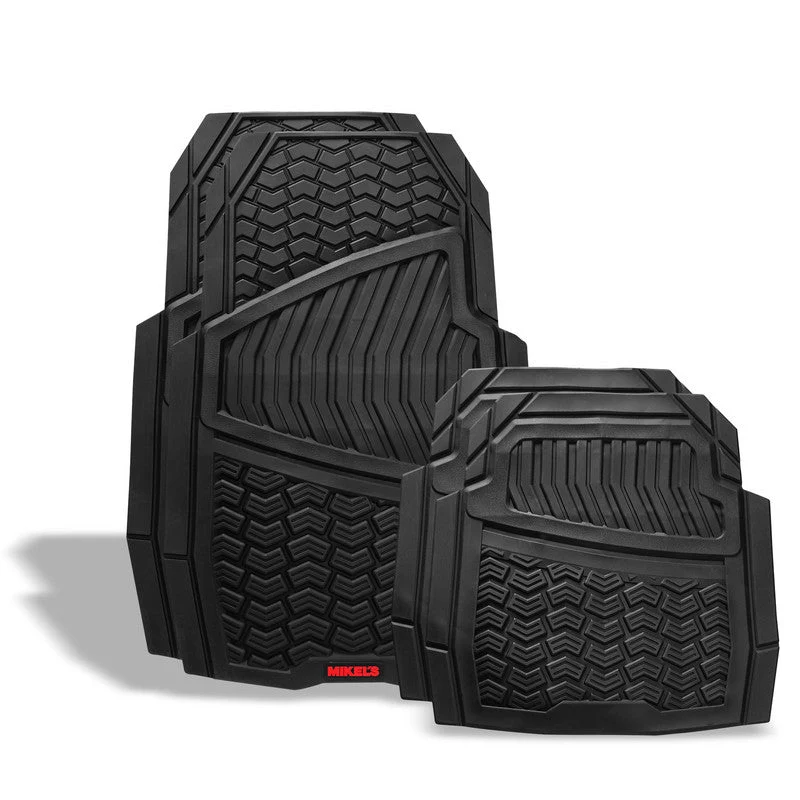 Tapete para auto de hule, negro con velcro Modelo: TA-5 Marca MIKELS